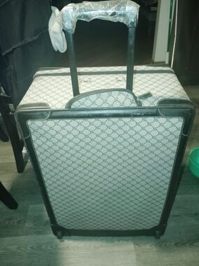 Polo by Ralph Lauren Gray Monogram Rolling Carry-On Luggage
